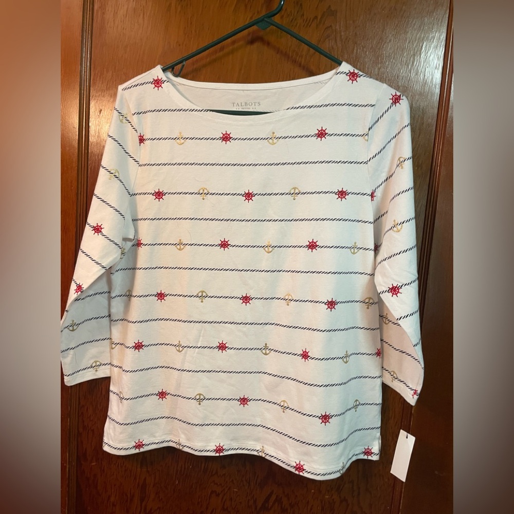 NWT Talbots top 3/4 sleeves